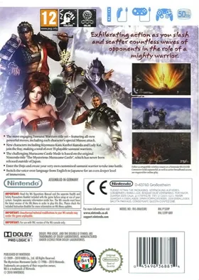Samurai Warriors 3 box cover back